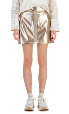 Tinseltown Metallic Mini Skirt | Champagne Gold | XS NEW